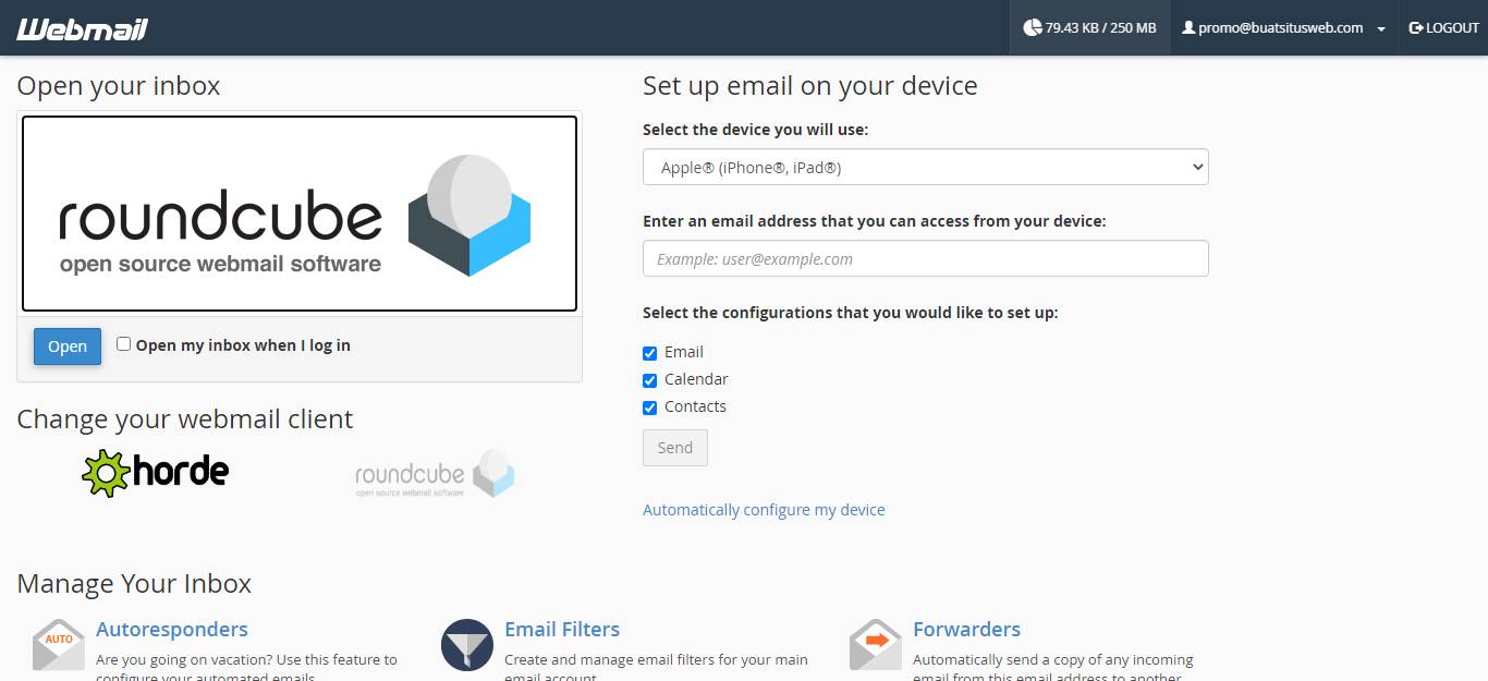 Cara Mengakses dan Mengganti Pasword Email cPanel